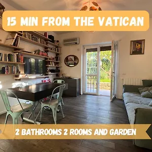 Appartamento 15 Min From The Vatican Wi-fi And Garden, Roma